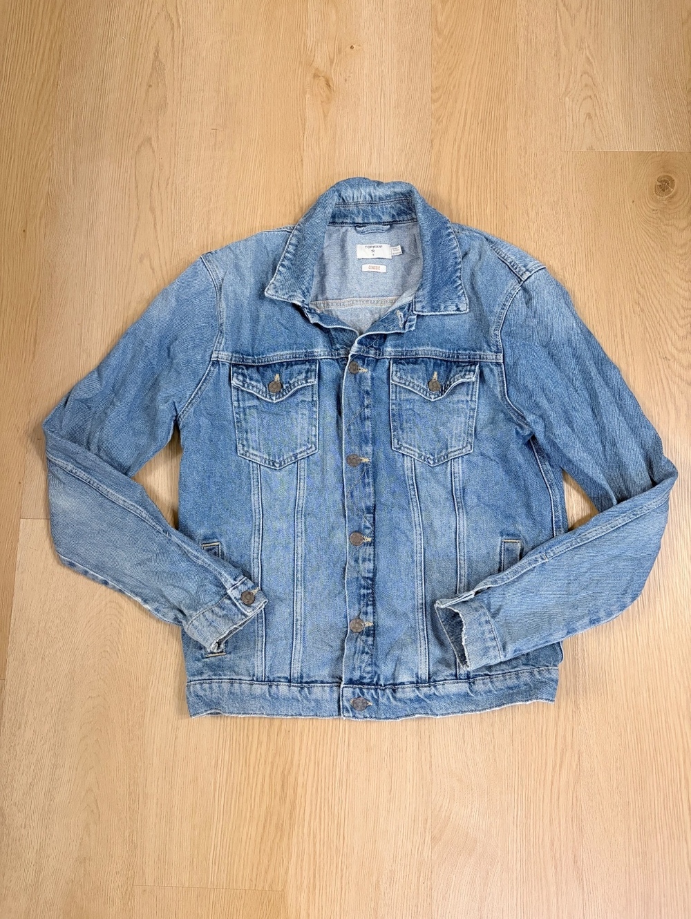 Topman Classic Men’s Denim Jacket Medium Blue Wash